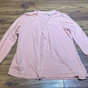 Logo by Lori Goldstein Blush Cardigan Size Large